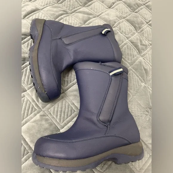 Land’s End Boys Navy Snow/Winter Boots Size 3M - Picture 7 of 10